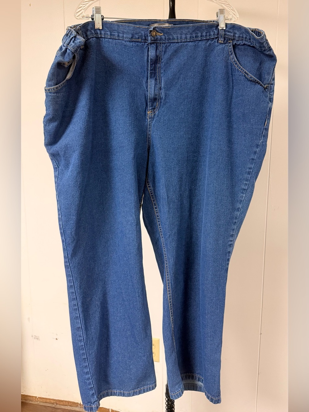 Woman Within Blue Straight-Leg Jeans